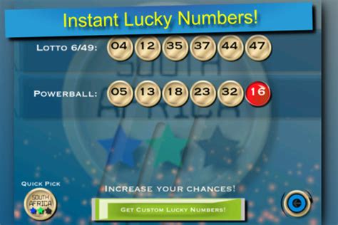 lucky lotto numbers for today south africa